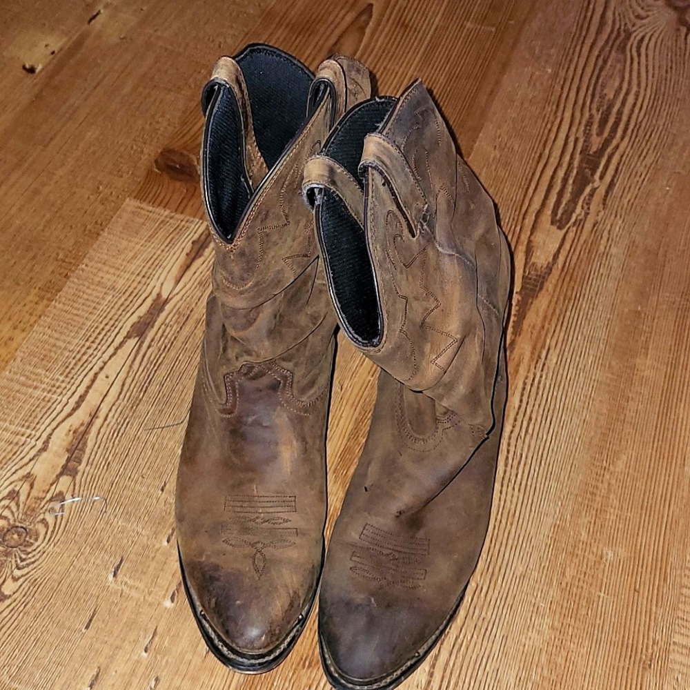 Durango Slouch Brown Cowboy Boots, Women's 11